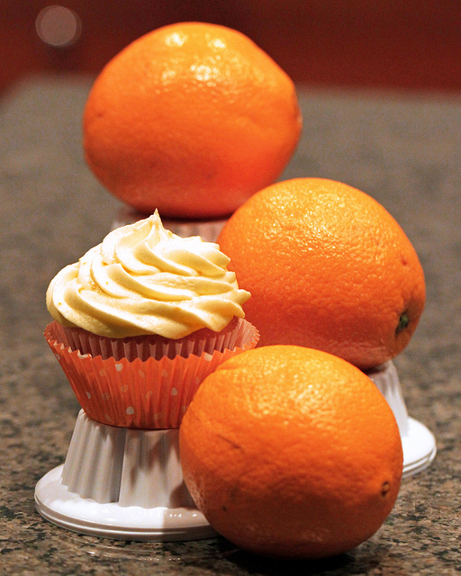 Orange Cupcake With Orange Brandy Frosting